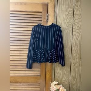 Striped peplum top
